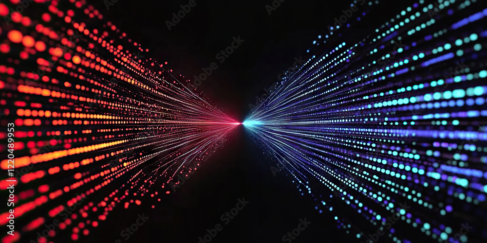 Poster digital background perfect for tech processes, neural networks, artificial intelligence, data transf