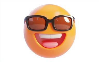 3D icon cartoon emodji isolated on a white background