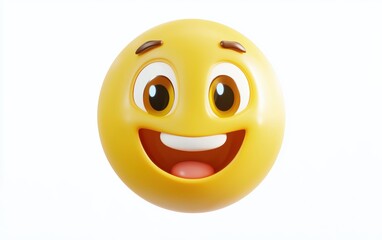 Fototapeta premium 3D icon cartoon emodji isolated on a white background