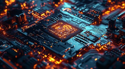 Obraz premium Tech AI Concept: Controlling Technological Tools