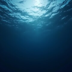 Fototapeta premium Dark blue ocean surface from under the water