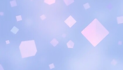 Abstract Pastel Shapes Floating In A Blue Sky