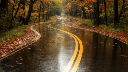 Fototapeta premium Autumn road.