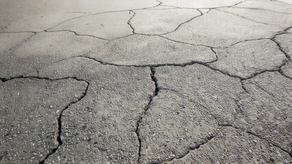 Obraz premium コンクリートのひび割れのイメージ 背景素材 テクスチャ AI生成素材