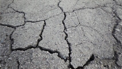 Obraz premium コンクリートのひび割れのイメージ 背景素材 テクスチャ AI生成素材