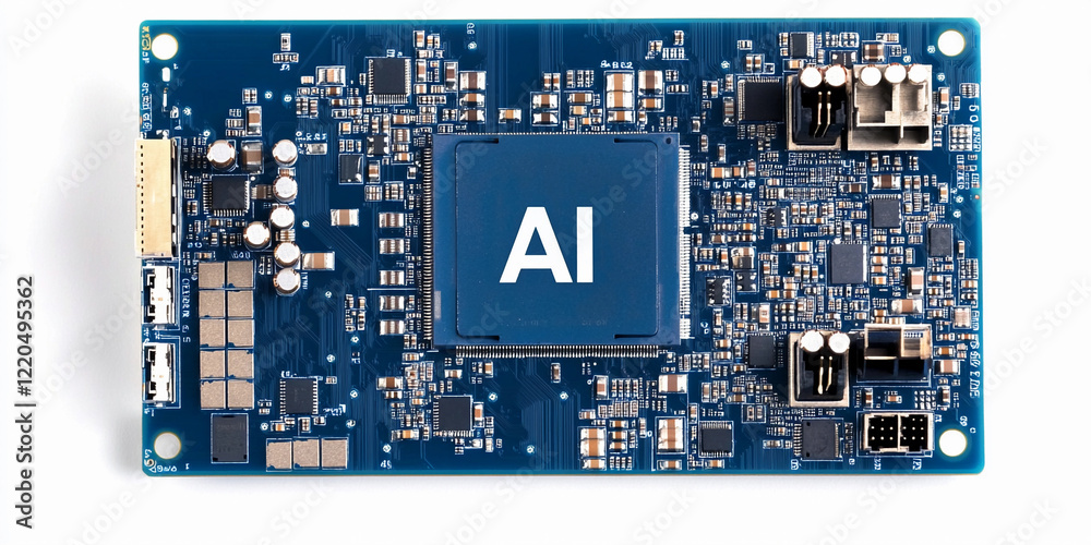 Poster Circuit board with AI technology for advanced computing
