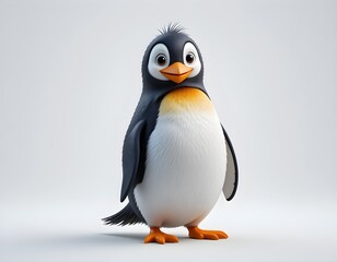 Naklejka premium Hyper Realistic Close Up of Penguin