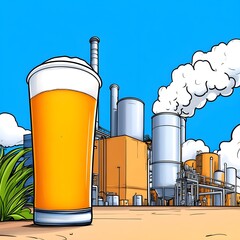 Obraz premium Beer Production in December 1939 Industrial Scene