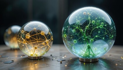 christmas ball on a glass
