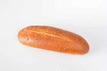 A Crusty Loaf of Bread isolated on the white background 