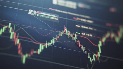 Abstract dark blue background with Colorful charts and graphs with statistics to innovative analyze business potential and forecast future development of companies growth.