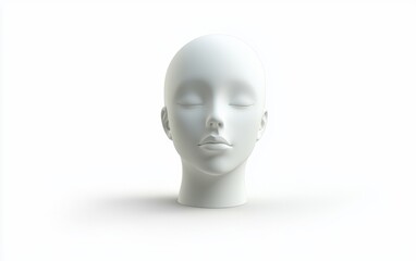 3D icon head isolated on a white background