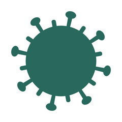 Fototapeta premium Simple Virus Vector Illustration.Schematic Diagram of Enveloped Virus Isolated on Transparent Background.