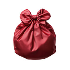 Glossy Red Gift Bag with Bow, cut out