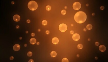 Amber glowing orbs float in dark space