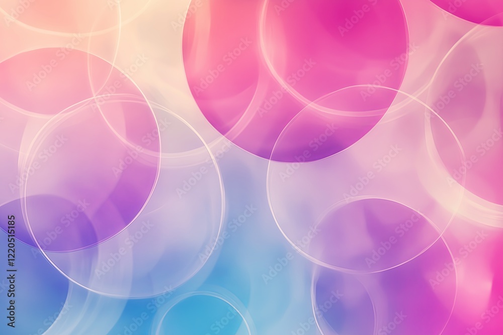 Poster Overlapping translucent circles creating a dreamy layered effect