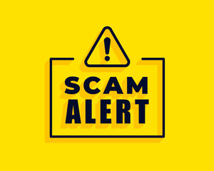 scam alert warning background protect yourself from virus