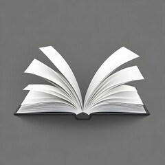 Geometric shapes form a stylized open book