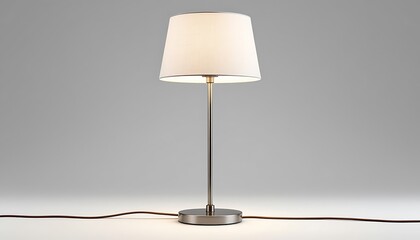 Modern Minimalist Table Lamp Off White Shade Metal Base