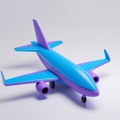 3d airplane on the white background