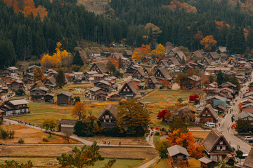 Obraz premium Shirakawa-go in autumn - Gifu, Japan