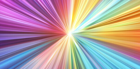 Obraz premium Colorful background with a rainbow gradient and wavy lines for copy space