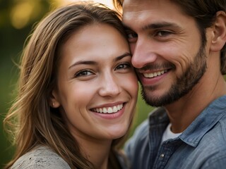 Fototapeta premium portrait of a couple in love