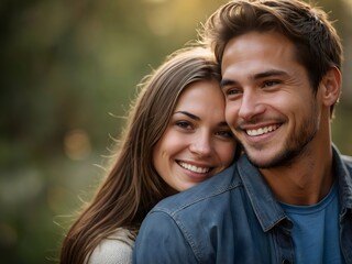Fototapeta premium portrait of a couple in love