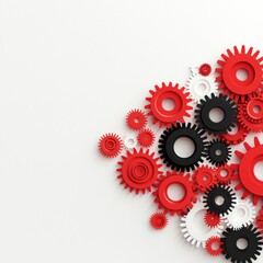 A symbolic image of equal gears working together, representing collaboration.