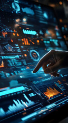 AI-assisted interactive data visualization, transforming raw data into visually appealing and easy-to-understand graphical insights for decision-making.