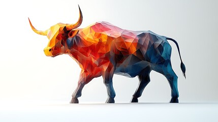 Abstract Polygon Bull Geometric Art Design