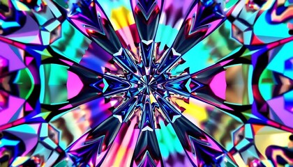 Vibrant Abstract Kaleidoscope Colorful Geometric Design