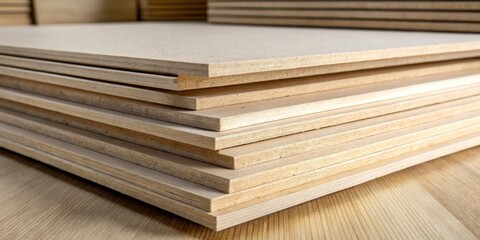 Neatly Stacked Wooden Boards Ready for Construction Projects