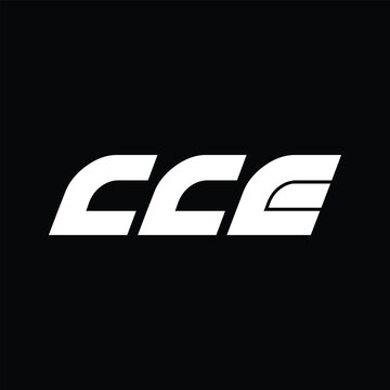 CCE letter technology logo design on black background. CCE creative initials letter IT logo concept. CCE setting shape design
