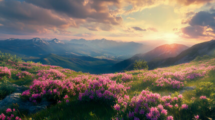 Breathtaking Sunrise Over the Carpathian Mountains