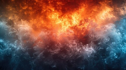 Naklejka premium Fiery Abstract Smoke Art Background Red Blue Texture