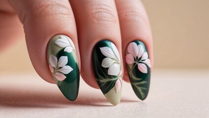 Elegant Short Manicure Close Up View