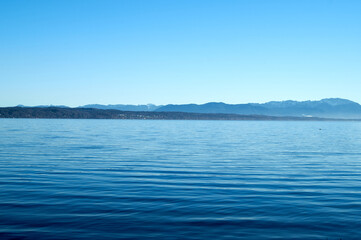 Panoramic View of Mountains and Lake