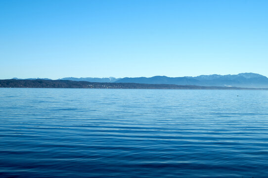 Panoramic View of Mountains and Lake