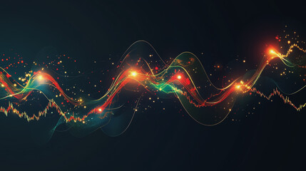 Abstract dark blue background with Colorful charts and graphs with statistics to innovative analyze business potential and forecast future development of companies growth.