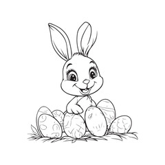 Cute Easter Bunny with Egg