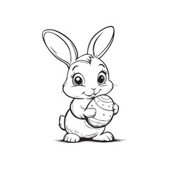 Cute Easter Bunny with Egg