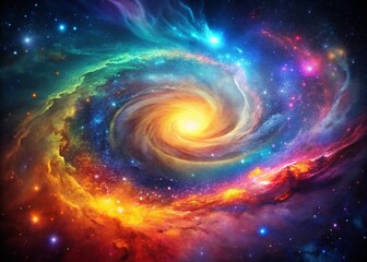 Abstract Cosmic Texture Background with Space for Advertisement - Double Exposure Style Stock Photo