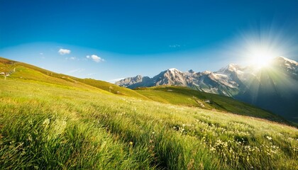 Fototapeta premium Peaceful Mountain Landscape Background