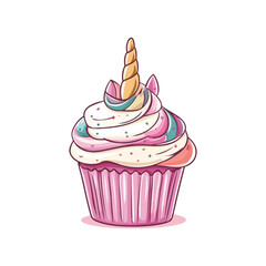 Cute Unicorn Cupcake