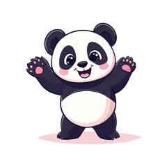 Naklejka premium Cute Panda Cartoon