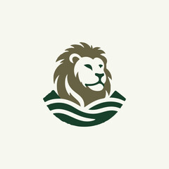 Obraz premium Lion nature logo for sale.