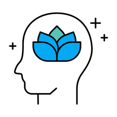 Anxiolytic Icon. Stress Relief and Anxiety Reduction Illustration for Mental Health Concept.