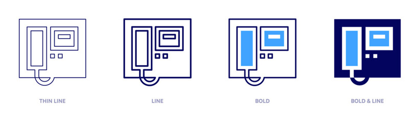 Domotic device icon in 4 different styles. Thin Line, Line, Bold, and Bold Line. Duotone style. Editable stroke