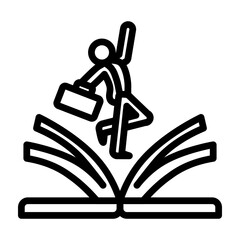 Business Book Vector Line Icon Design